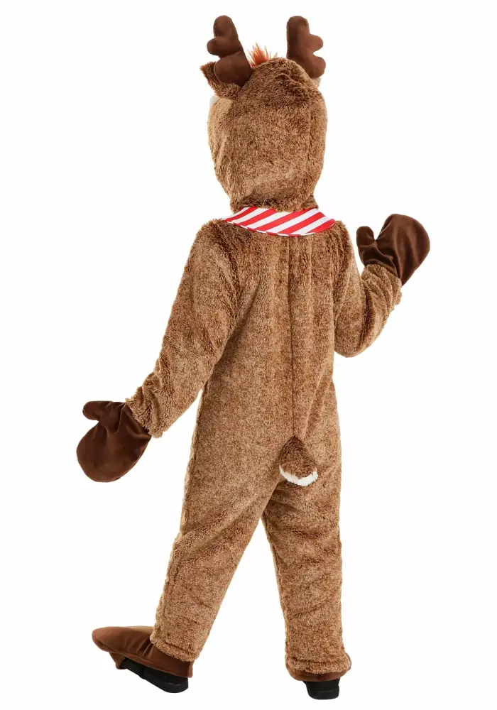 Toddler Plush Reindeer Costume - Soft Christmas Outfit for Babies