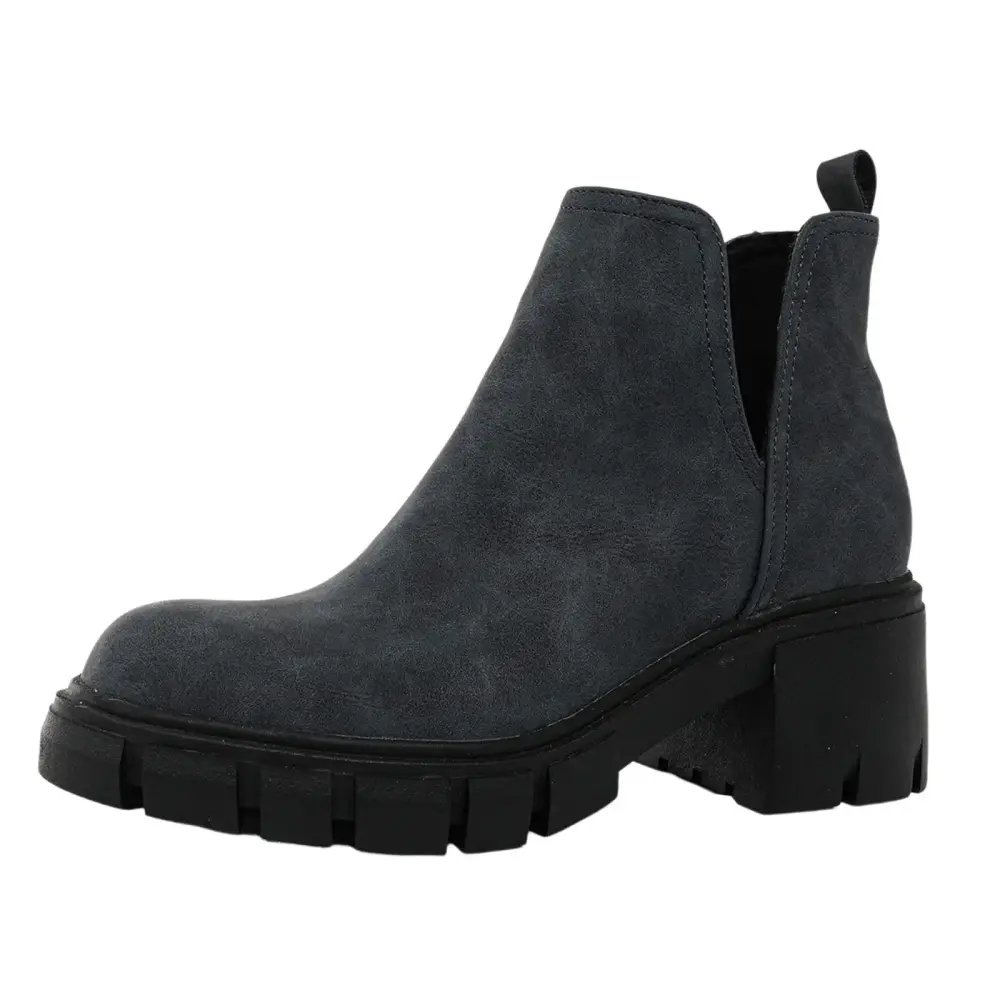 OJSFQUFP Winter Womens Boots Thick Heels High Heels Round Toe Short Boots Children'S Autumn and Winter Boots Womens Tactical Boots Blue 37