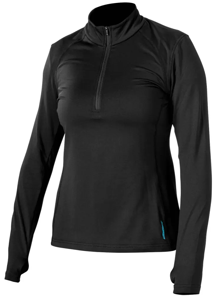 Castle X Regulator Womens 1/4 Zip Up Base Layer Top Black MD