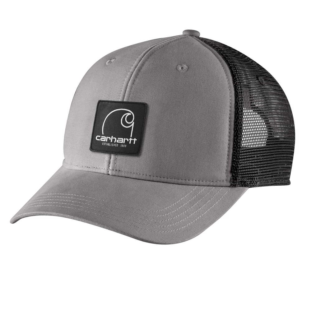 Carhartt Canvas Mesh-Back C Patch Cap for Work and Casual Wear