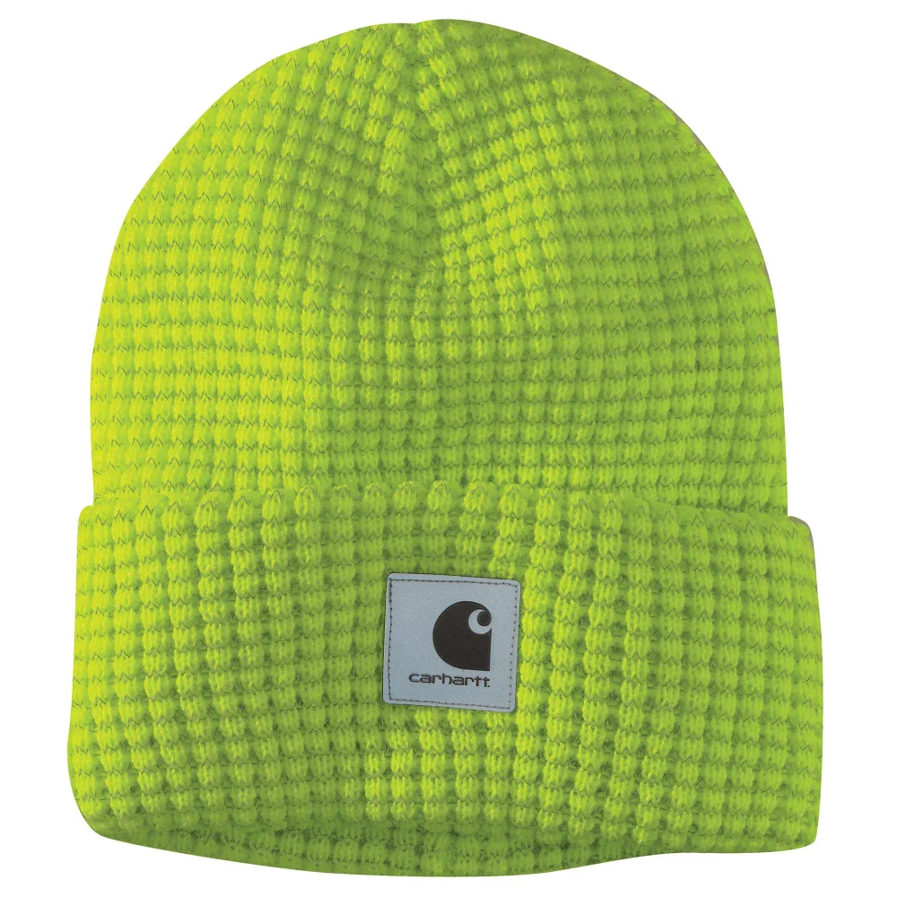 Carhartt Knit Beanie with Reflective Patch for Visibility at Night