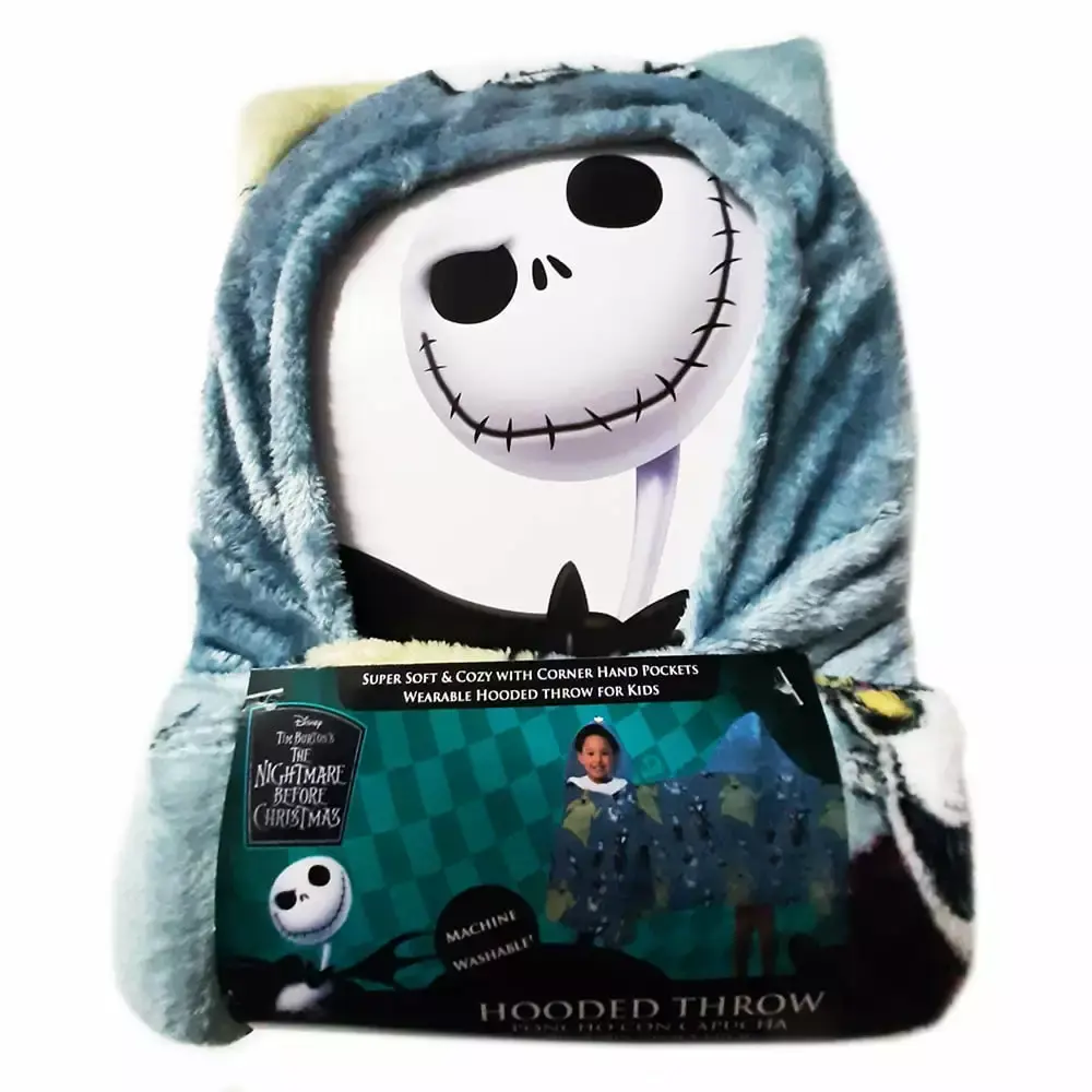 Disney The Nightmare Before Christmas Hooded Throw Poncho Con Capucha