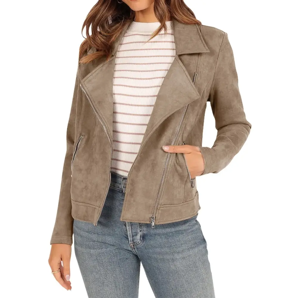 Dyegold Faux Suede Coat Ladies Trendy Coats Shacket Jacket Fall Coat Winter Plus Size ?Christmas ?Leather Bomber Jacket Women ?Up to 65% Off