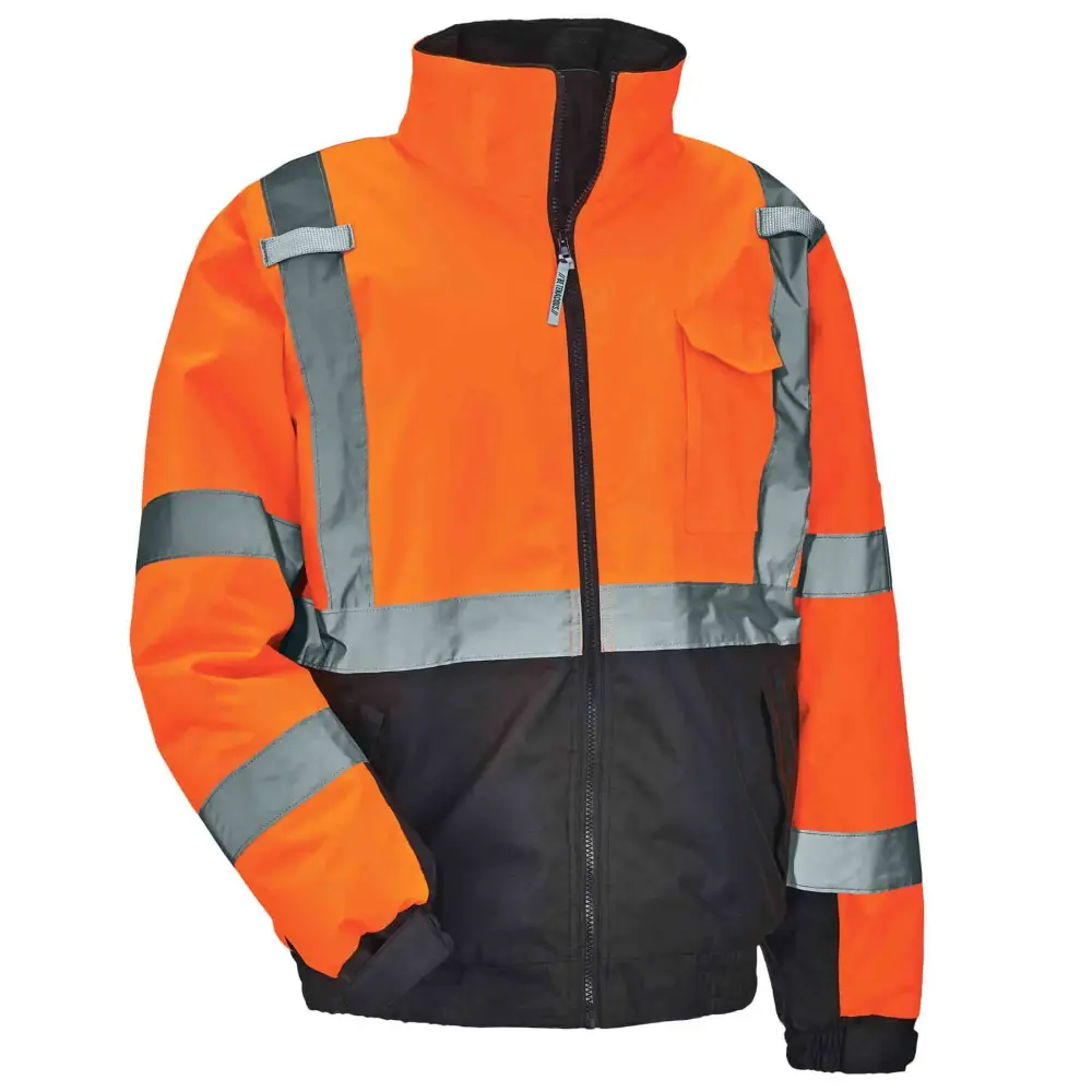 Ergodyne GloWear?? 8377 Type R Class 3 Quilted Bomber Jacket. Orange. 5XL