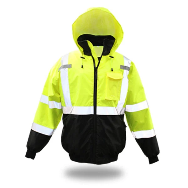 Boss 3NR40012X High Visibility Bomber Jacket Yellow 2XL for Safety Workwear