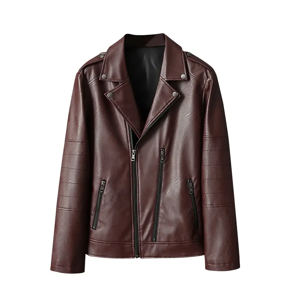 Jacket for Man Men's Warm Winter Coats Bomber Jacket Clearance Work Wear Christmas Gifts for Boyfriend Men's New Thin Leather Coat Youth Motorcycle Jacket