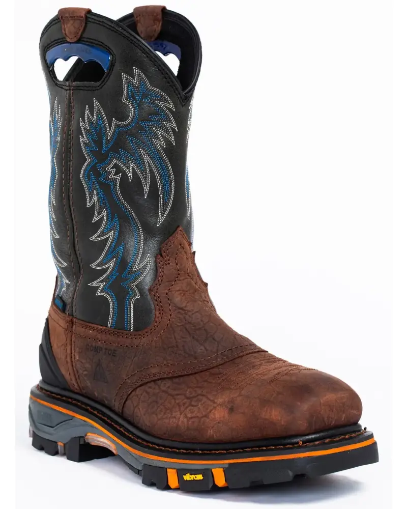 Cowboy Boots for Men Knight Motorcycle Boots Men Shoes Vintage Big Tree Elements Western Embroidery Craft Desert Shoe