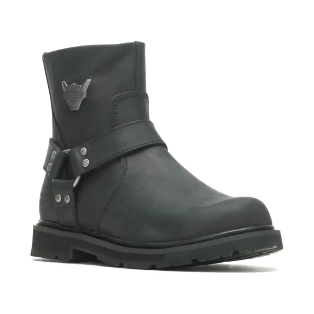 Harley-Davidson Men's Rambert 7-Inch Black Leather Motorcycle Boots D93491 BLACK