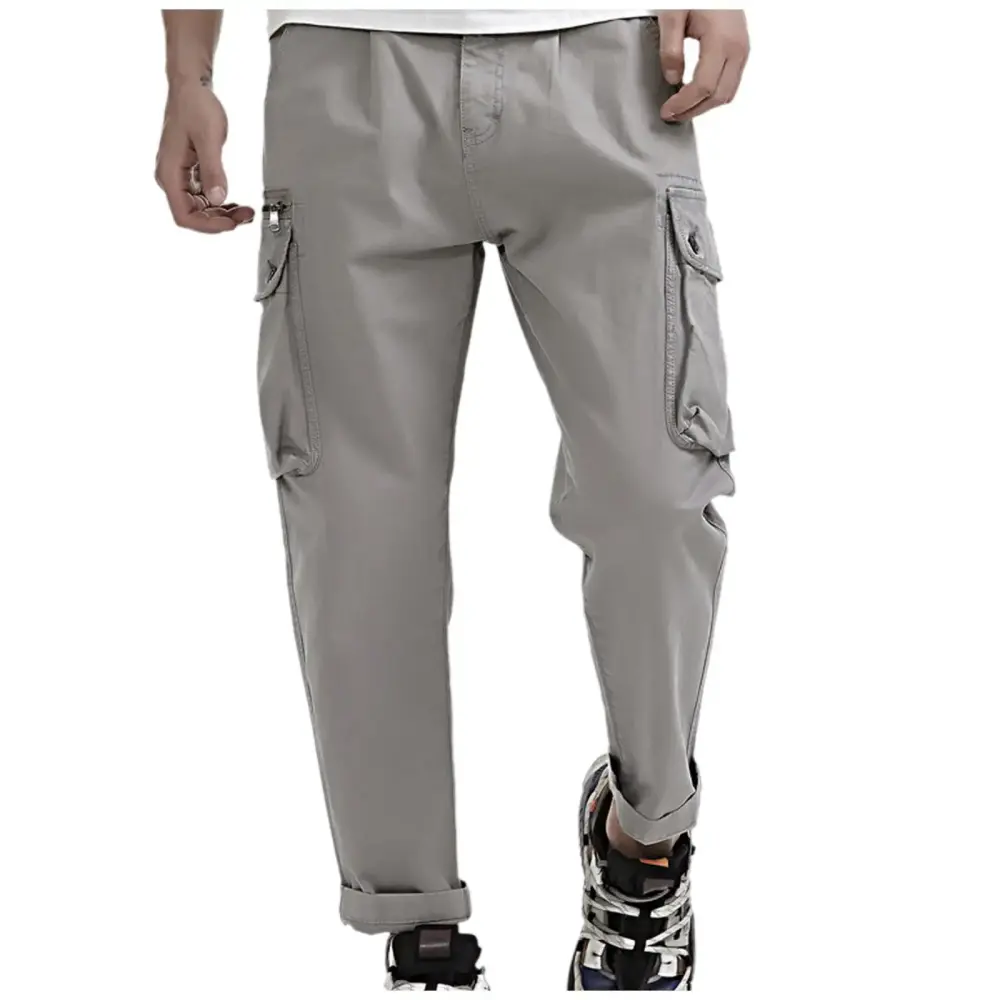 Chu Chu 7 Inch Inseam Shorts Men Cargo Pants for Men Work Mens Work Pants Construction Military Pants Mens Khaki Shorts 5 Inch Inseam Loose Fit Parachute Pants
