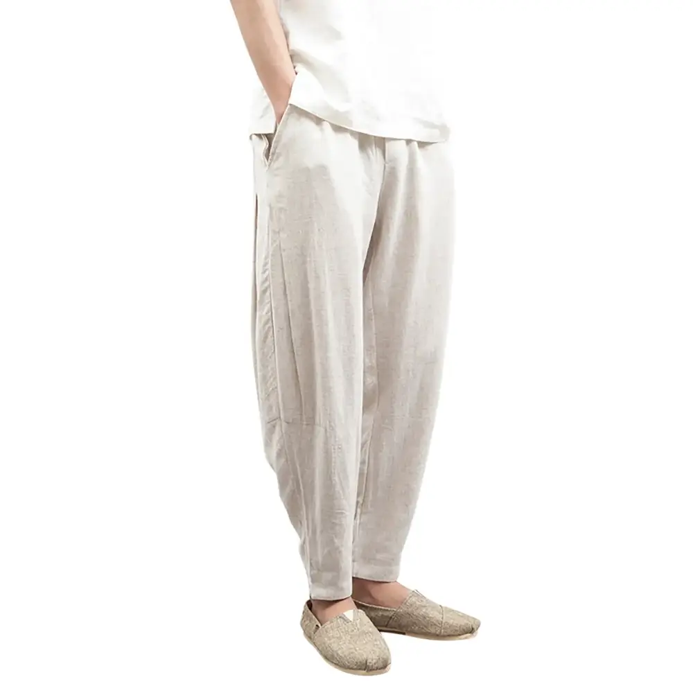Chu Chu Cotton Linen Pants for Men Mens Cargo Pants Khaki Cargo Jeans Men Dress Shorts for Men Cargo Pants Trousers