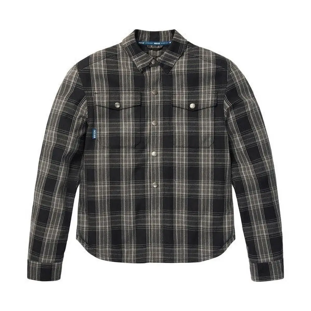 Indian Motorcycle Men's Canyon Plaid Shirt. Black | 2833179
