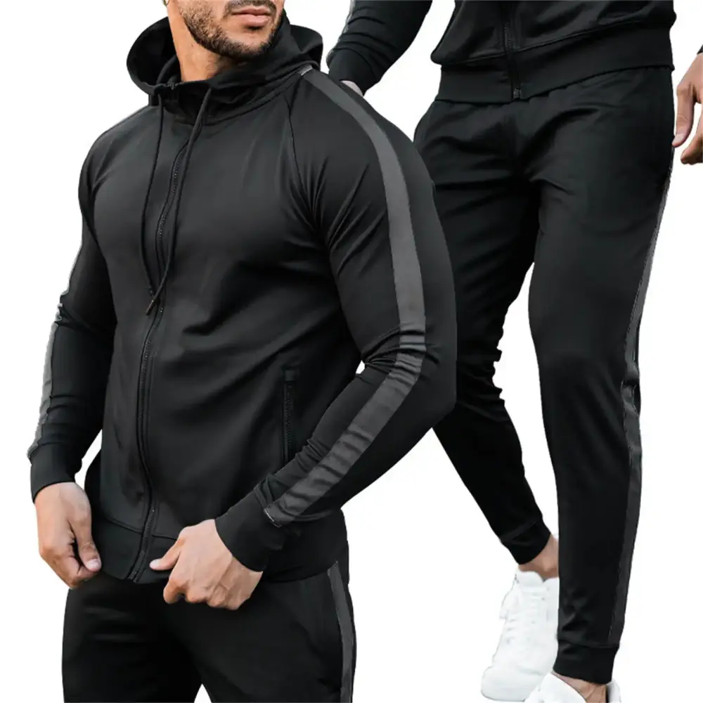 Men'S Casual Sports Suit Three Piece Tuxedo Color Blocking Sweatshirt Trendy Fashion Tailor Suits for Men Sports Two Piece Men Men Regular Fit Suits 54 Suit Mens Suit