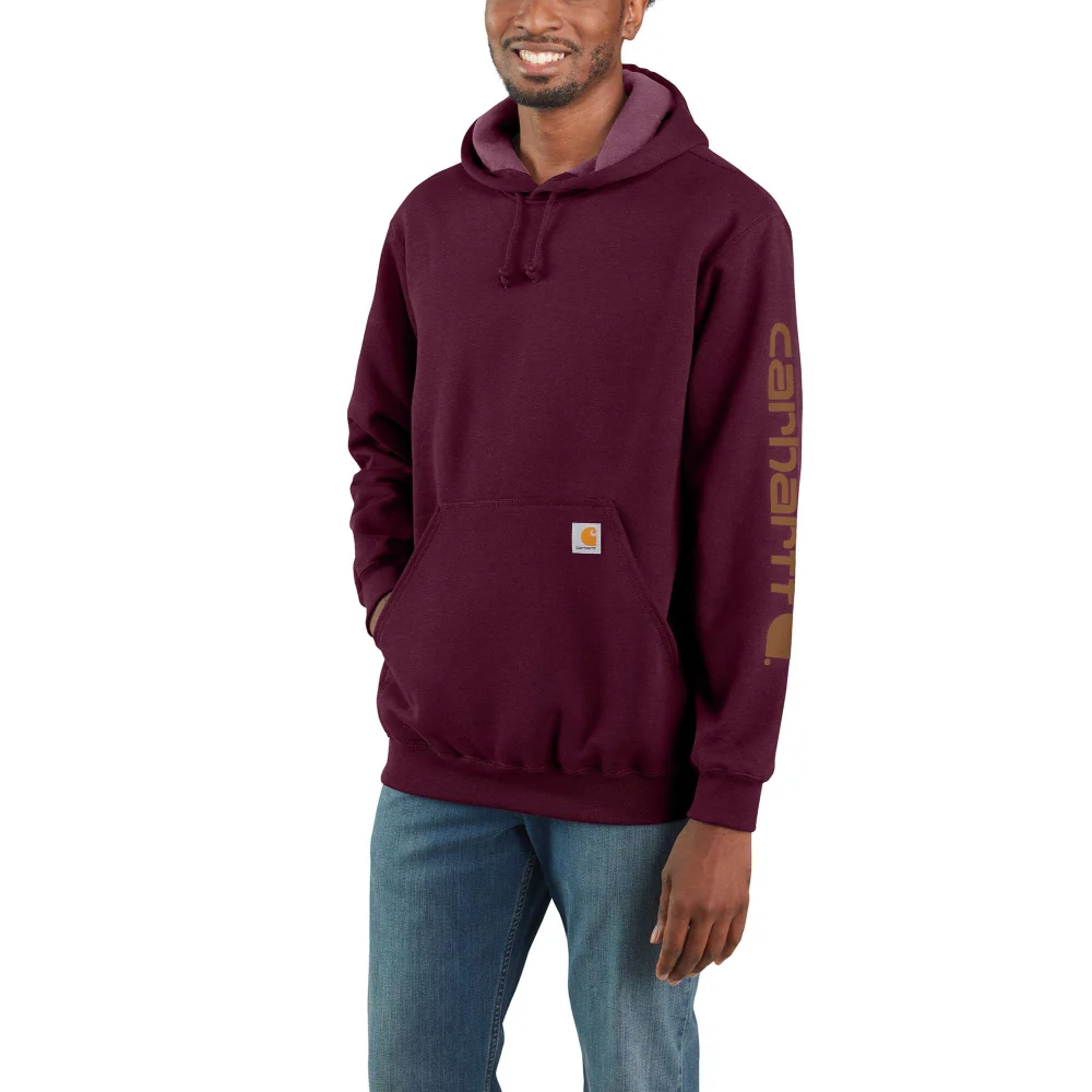 Carhartt Loose Fit Midweight Logo Graphic Sweatshirt in Port Color
