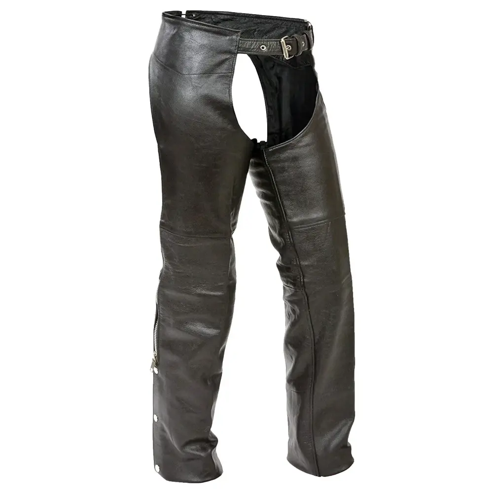 Hot Leathers CHK1001 Kid's/Children Classic Black Leather Chaps Black