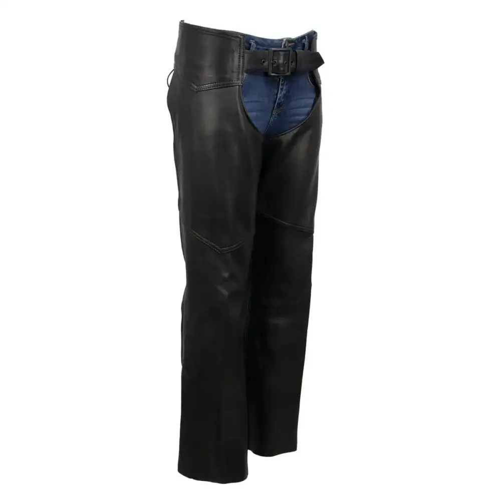 Milwaukee Leather USA MADE MLCHL5001 Women's Black 'Shade' Premium Leather Motorcycle Chaps XX-Large