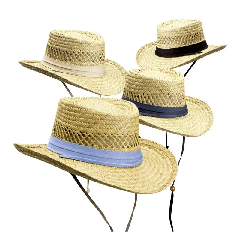 Dorfman Pacific Gambler Hat Natural Assorted Pack of 12 for Costume and Fashion