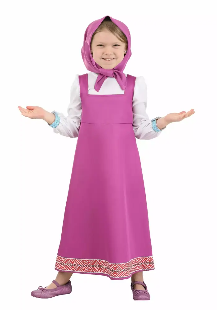 Toddler Masha and the Bear Masha Costume for Kids Dress Up Party