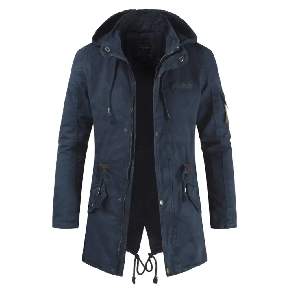 FhsagQ Male Blue Jean Jacket for Men 4X Men's Slim Jacket Solid Color Casual Hooded Long Windbreaker Jacket Mens Jackets Fashion Black Leather Jacket Men XXXL