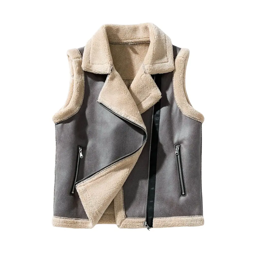 Autumn and Winter Men's 850 Down Jacket Vintage Lamb Wool Casual Travel Jacket Men Sleeveless Vest Coat