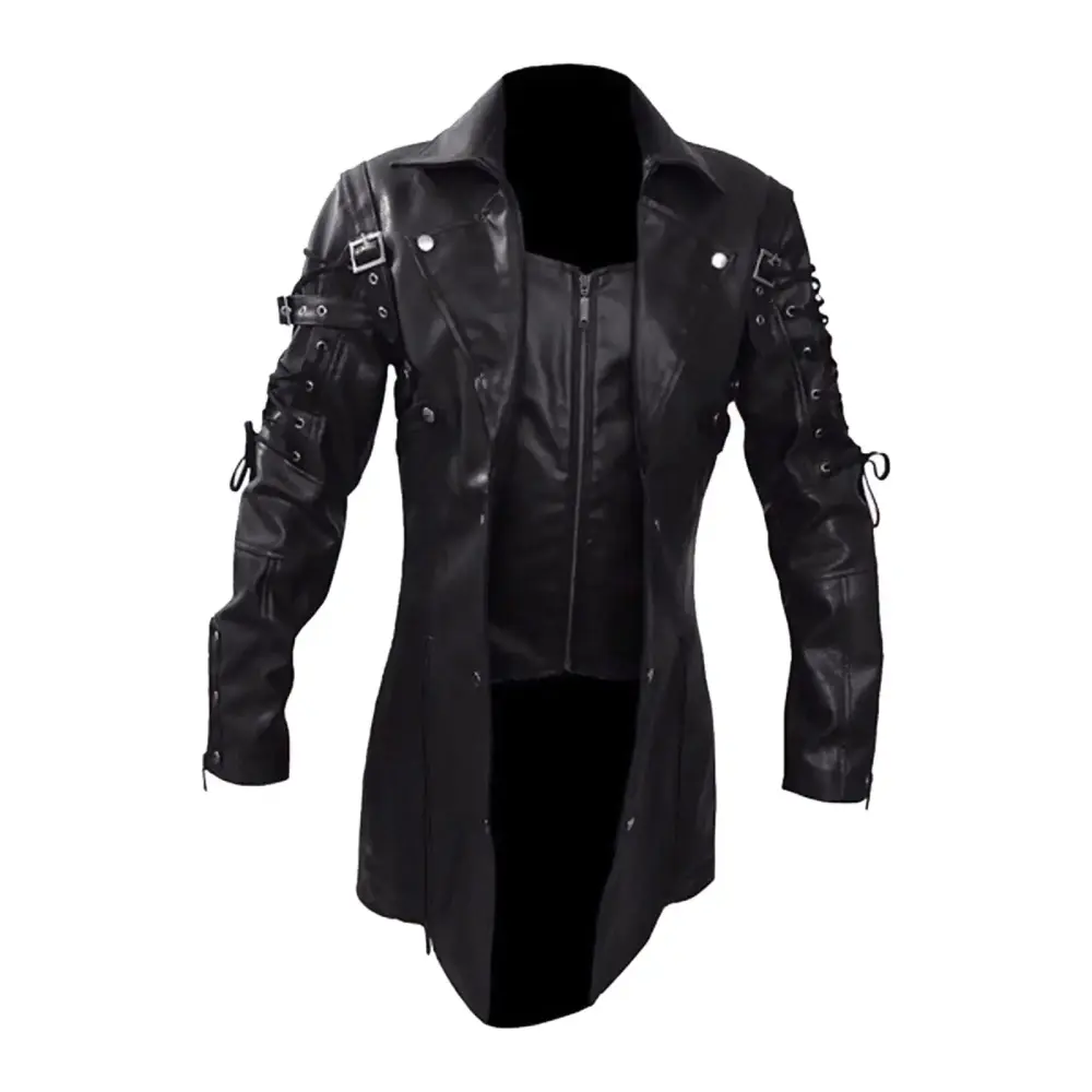 Doralu Su��ter Para Hombre Fleece Vintage Jacket Motorcycle Black S