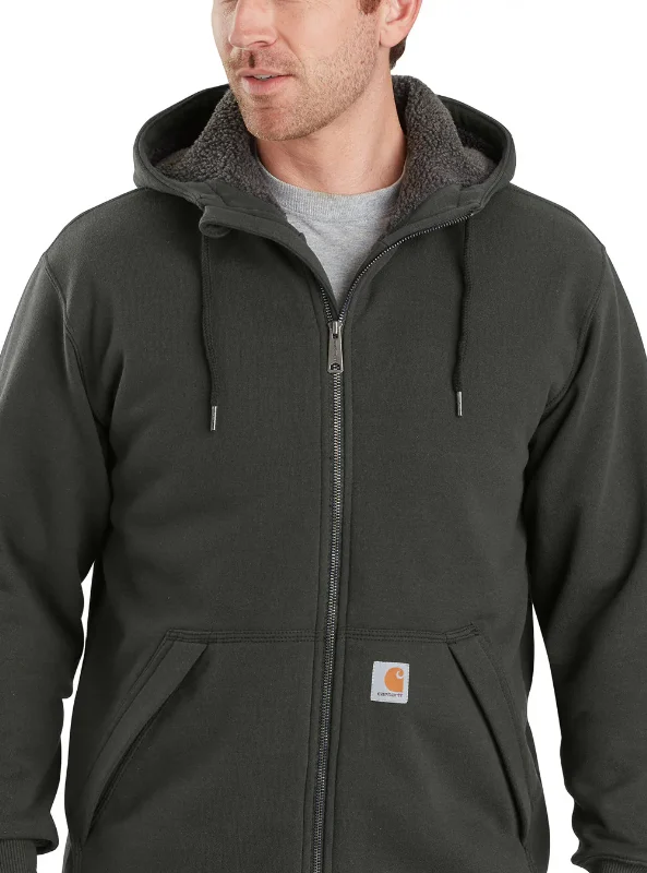 Carhartt Rain Defender Relaxed Fit Sherpa-Lined Full-Zip Sweatshirt for Men