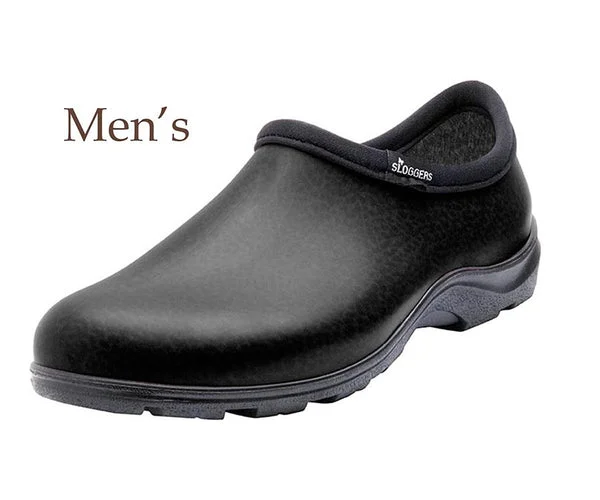 Sloggers 5301BK11 Men's Rain & Garden Shoe Leather Black Print Size 11 Waterproof