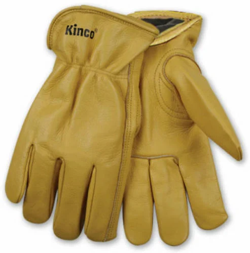 Kinco 98RL-L Men's Lined Full Grain Cowhide Leather Glove Large Golden