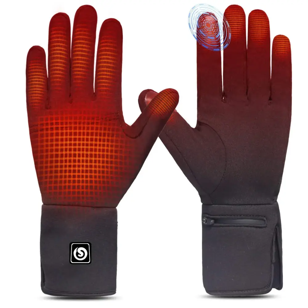 SNOW DEER Heated Glove Liners Rechargeable Battery - Men Women Motorcycle Ski Snow Warmer Mitten Gloves