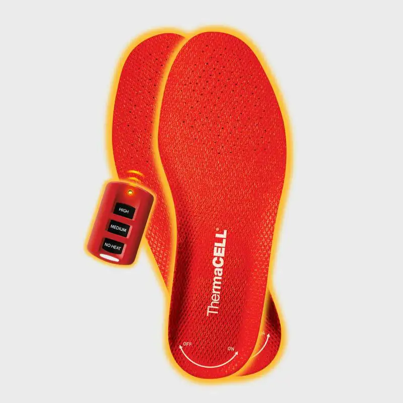 Thermacell THS01-S Wireless Rechargeable Heated Insoles with Remote for Cold Weather Comfort Small Size