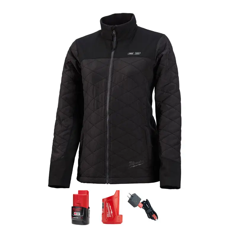 Milwaukee M12 AXIS M Long Sleeve Women's Full-Zip Heated Jacket Kit Black