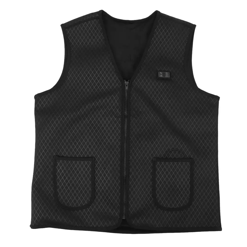 Heated Vest with USB Port Black Dual Control 7 Zone Heating Smart Heating Vest for Outdoor Motorcycle Camping 2XL
