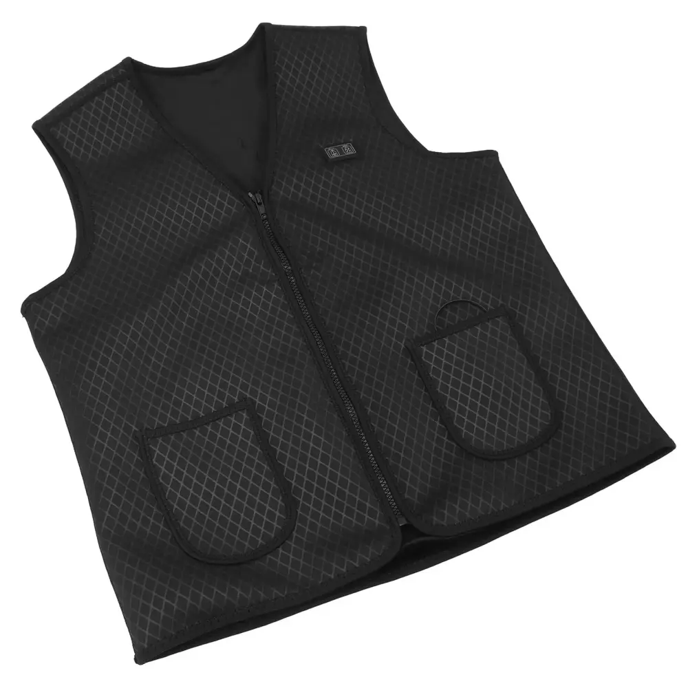 2024 Heated Vest with USB Port Black Dual Control 7 Zone Heating Smart Heating Vest for Outdoor Motorcycle Camping 3XL p