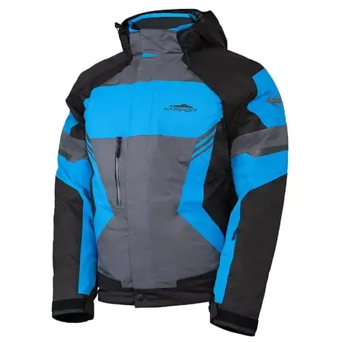 KATAHDIN GEAR DAGGER JACKET MENS. BLACK/GREY/BLUE - 2X-LARGE