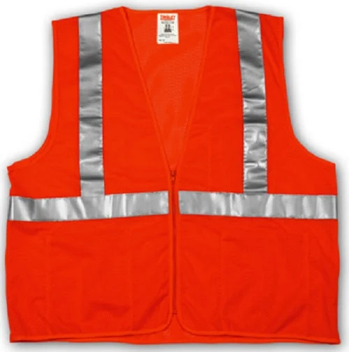Tingley V70639-S-M Job Sight High Visibility Safety Vest Small/Medium Orange Work Safety Gear