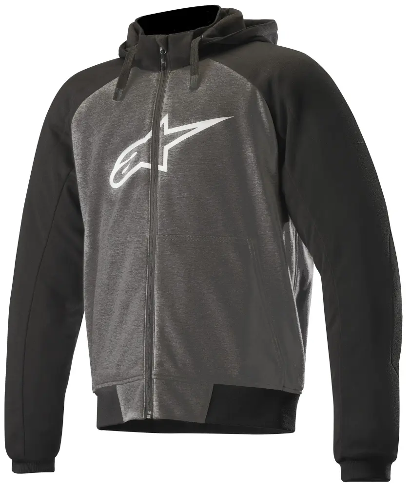 Alpinestars Chrome Mens Armored Hoody Anthracite/Black XL - MGW-12735