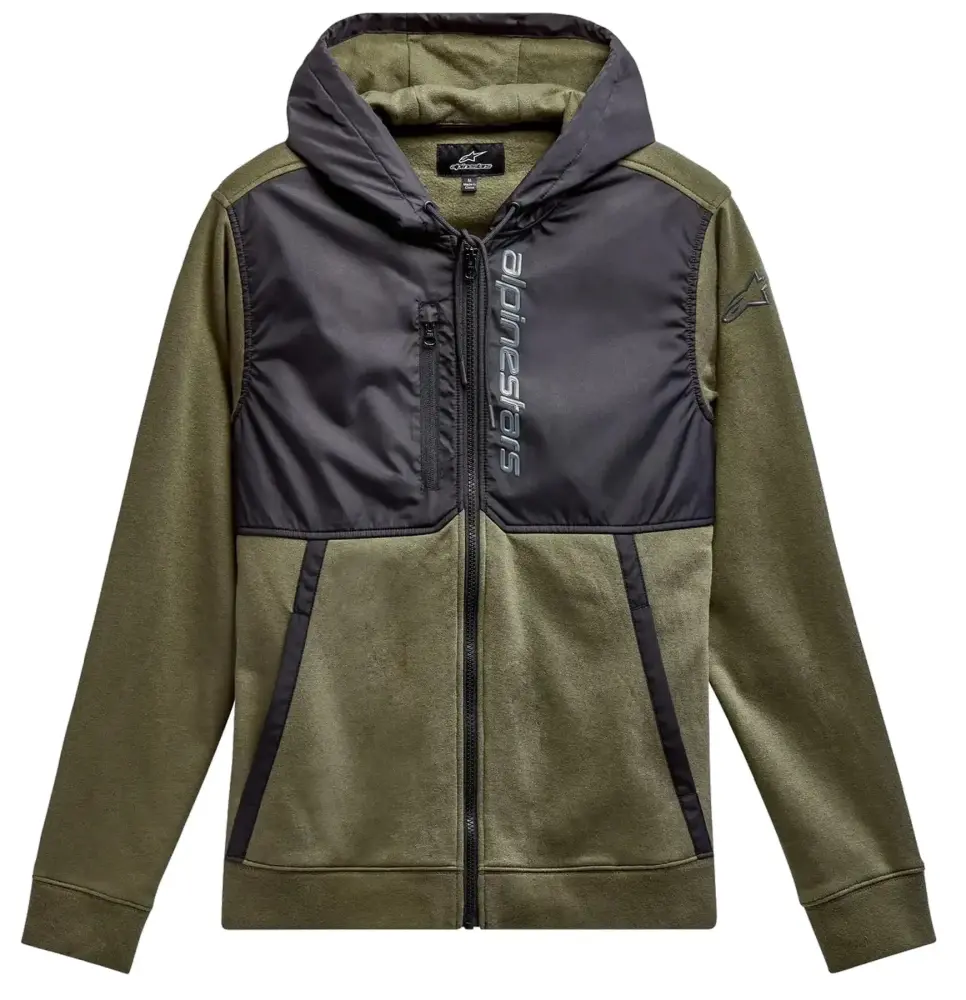 Alpinestars Aligned Mens Zip Up Hoody Military/Black MD - MGW-17005