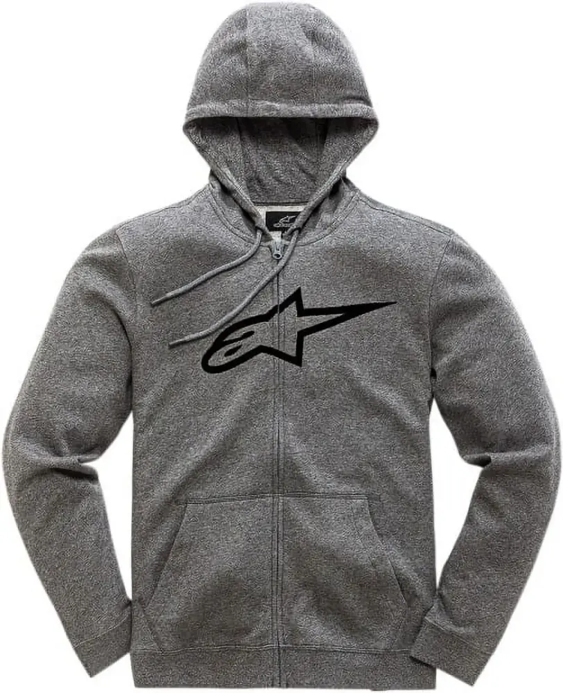Alpinestars A19 Ageless II Full Zip Mens Fleece Hoodies - Gray/Black - Large