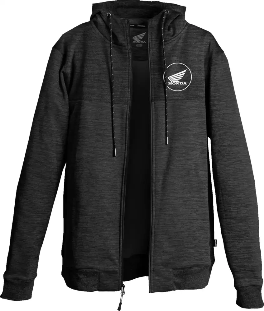 Licensed Honda Wing Mens Zip Up Hoody Black SM - MGW-17219