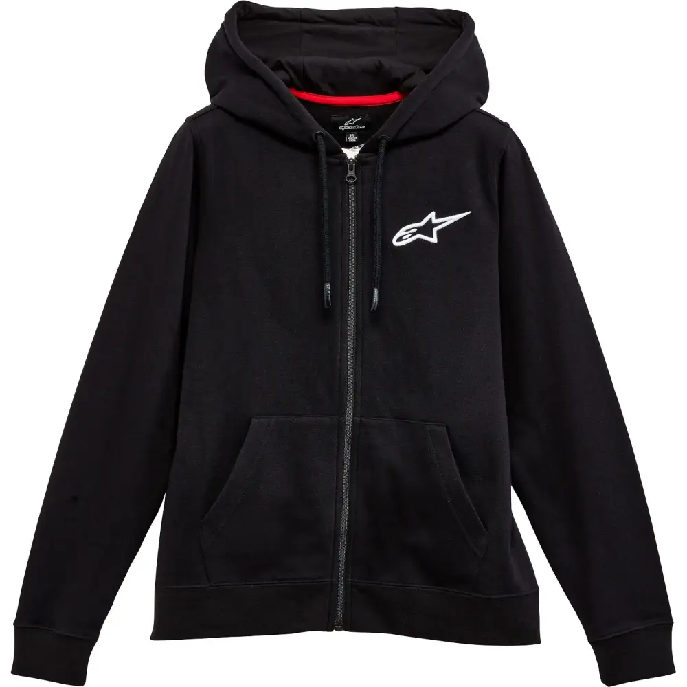 Alpinestars Ageless Chest Womens Zip Up Hoody Black/White LG