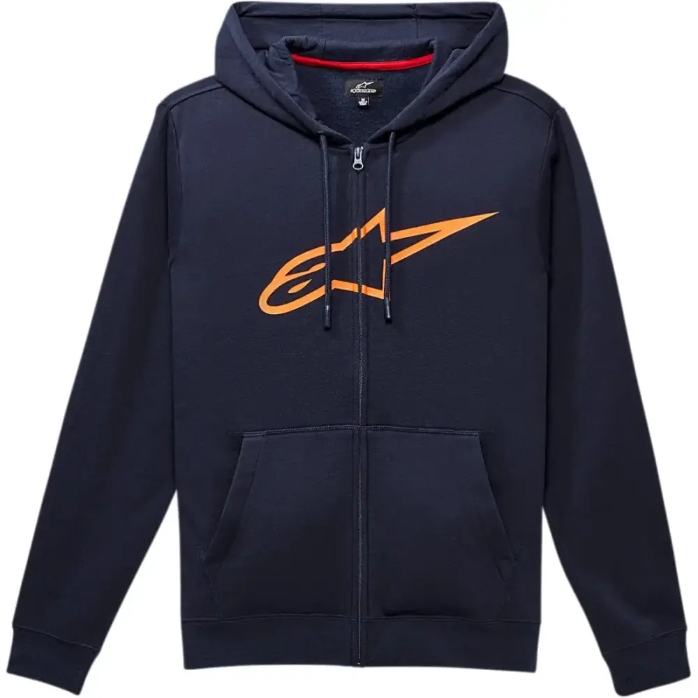 Alpinestars Ageless 2 Zip Hoodie - Navy/Orange - 2XL - MGW-14159