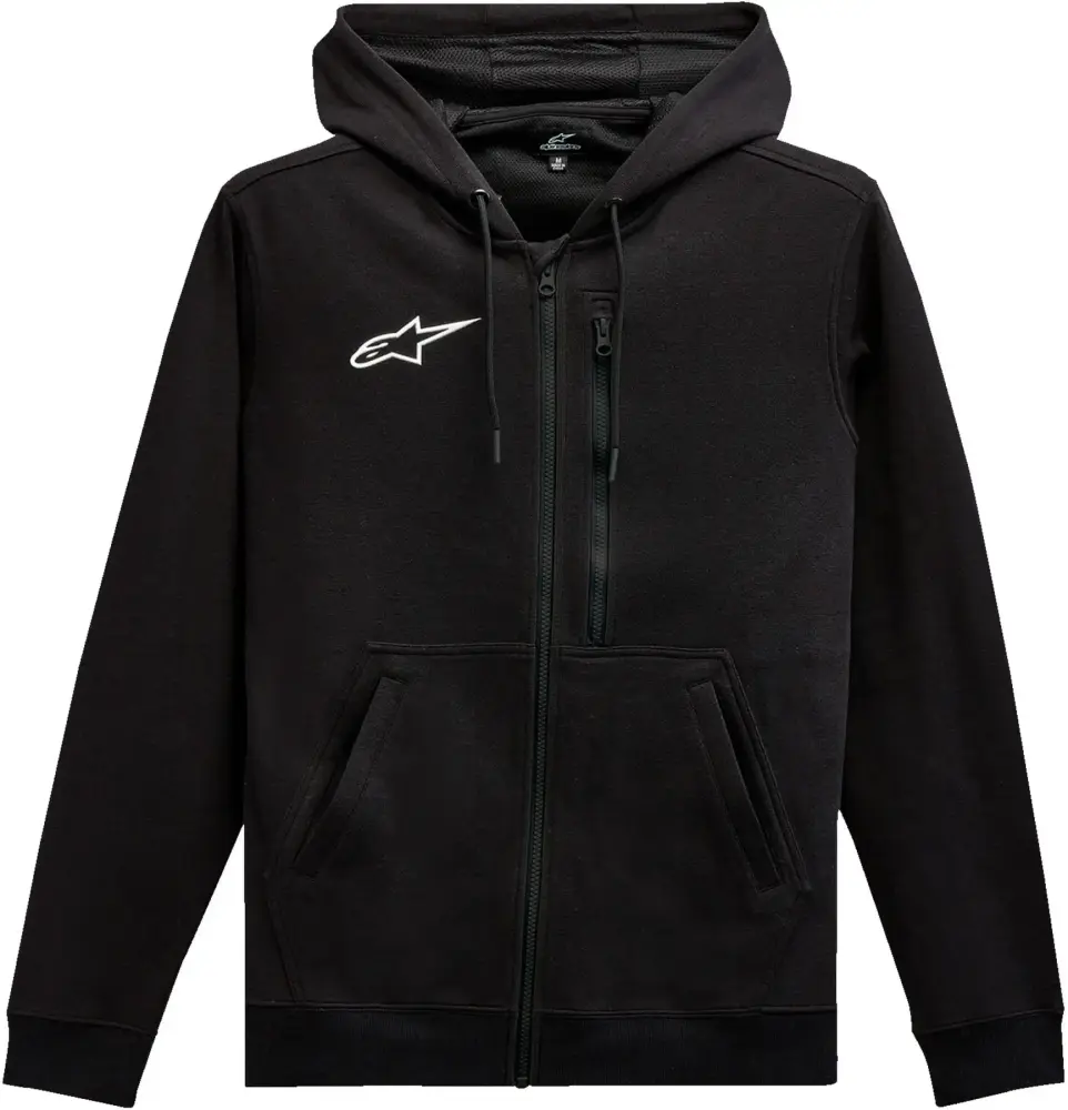 Alpinestars Asymmetrical Mens Zip Up Hoody Black MD - MGW-17011