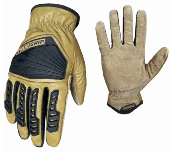 True Grip 98873-23 Leather Hybrid Impact Gloves Extra Large for Protection