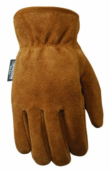 Wells Lamont 1063M Insulated Suede Cowhide Men's Glove Medium Pecan Brown