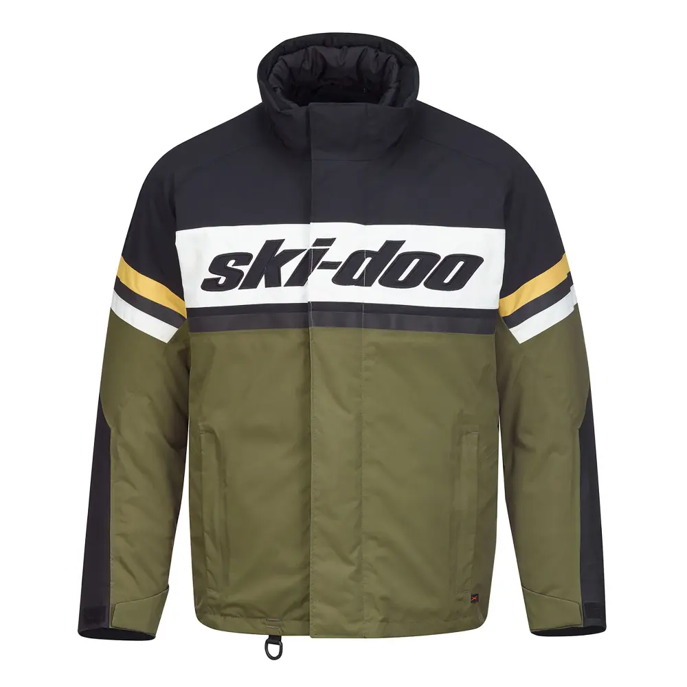 Ski-Doo Mens Legacy Snowmobile Jacket Insulated Waterproof Fleece Army Green - Large 4408960977