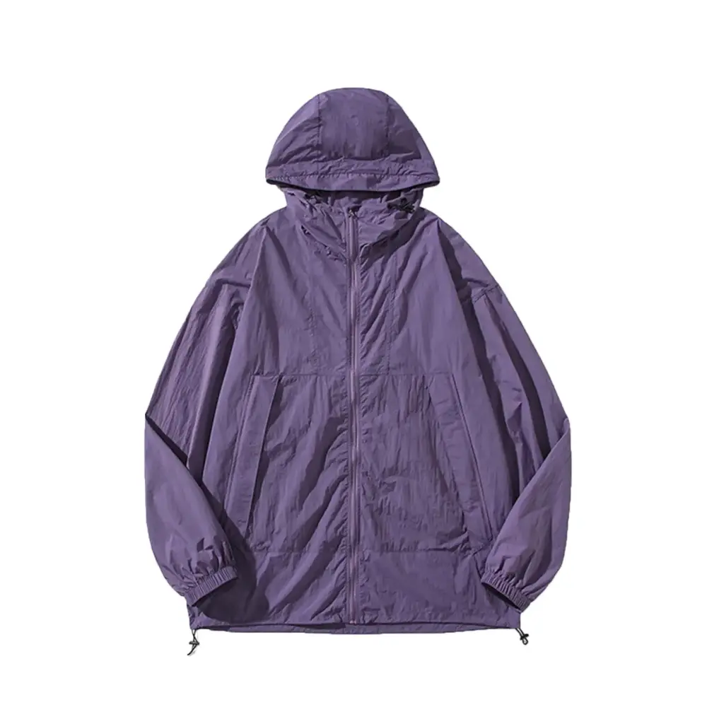 Hoodie with Zipper Mens Bomber Jacket Lightweight Mens Casual Jackets Men Casual Solid Sports Hooded Long Sleeve Zipper Lightweight Quick Drying Sun-Proof Jacket