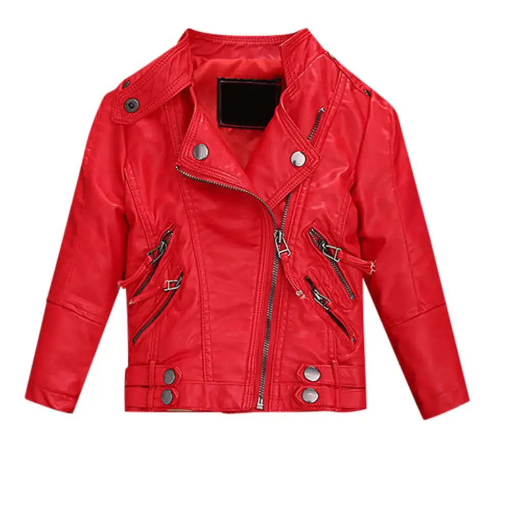toraway Girls Jackets Size 10-12 Trendy Kids Girl Spring Pu Leather Jacket Motorcycle Coat for Boy Leather Jacket 13-14 Years