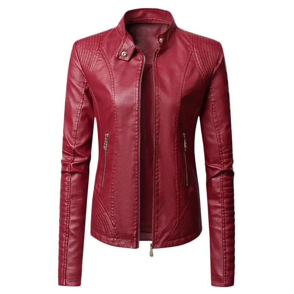 ASEIDFNSA Women'S Coats Women'S Snow Jacket Plus Size Womens Long Sleeve Leather Jacket Motorcycle Leather Jacket Pu Leather Jacket Fashion Womens Jacket Coat