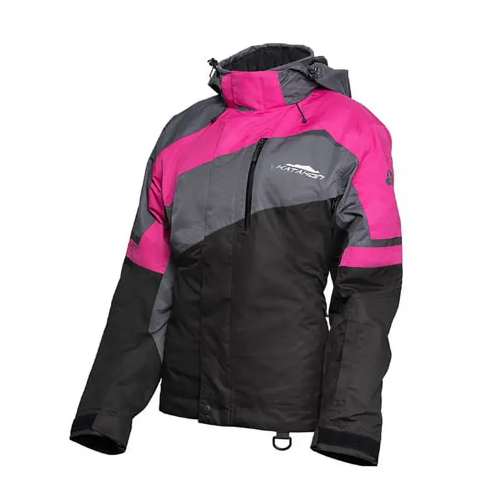 KATAHDIN GEAR RECON JACKET WOMENS. BLACK/GREY/PINK - LARGE - MGW-4077