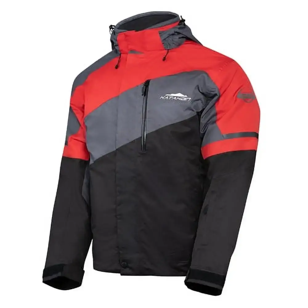 KATAHDIN GEAR RECON JACKET MENS. BLACK/GREY/RED - LARGE - MGW-2454