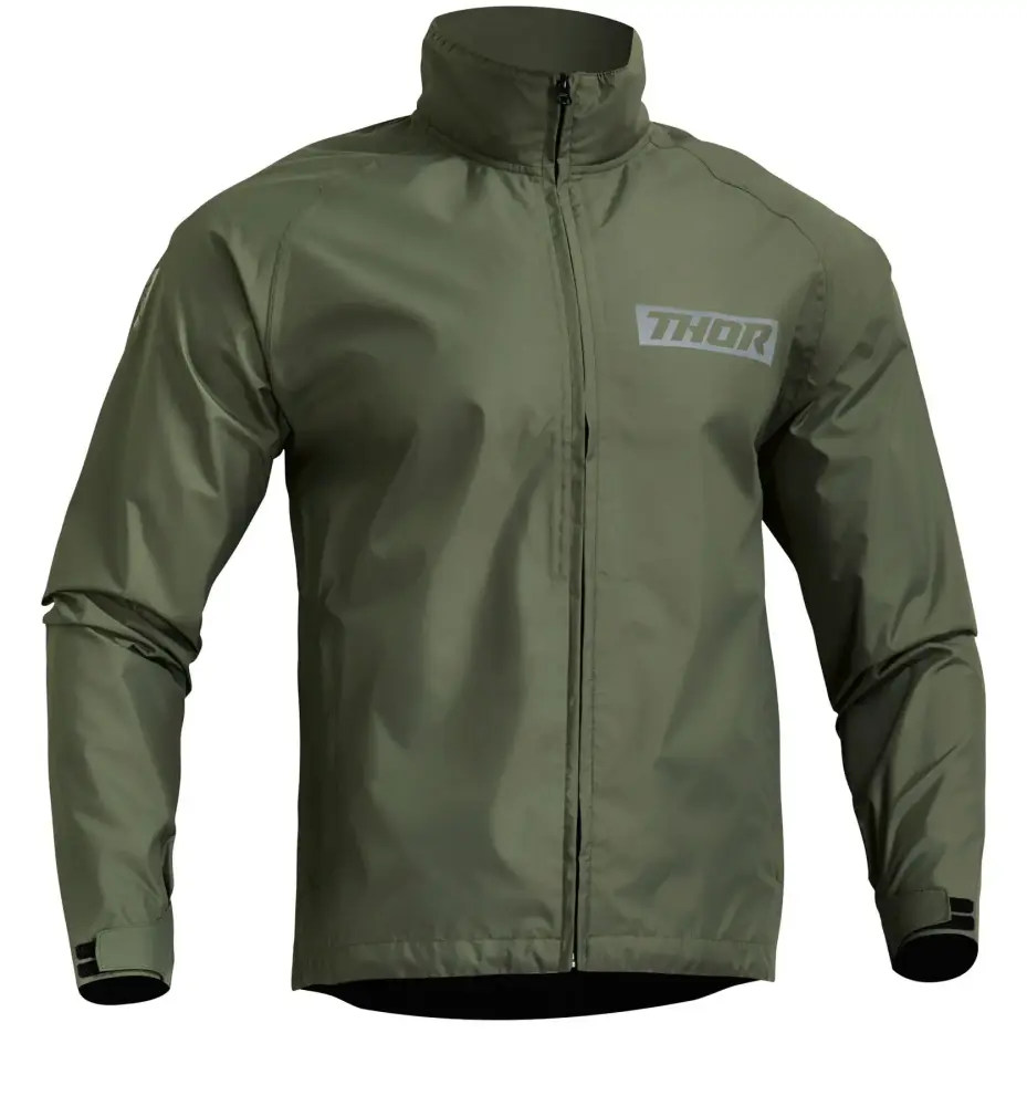 Thor Pack Mens MX Offroad Jacket Army Green/Black LG - MGW-17173